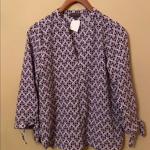 The Limited Blouse in Black/White/Lavender. BNWT